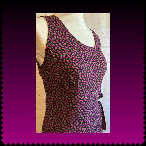 🍒vintage 8 Carole Little 90s Raspberry maxi dress - Picture 6 of 16